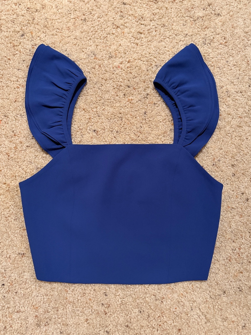Alice + Olivia ruffle trim top
